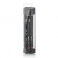 Curaprox 5460 Ultra Soft Black is White Edition Toothbrush Set (Black and Black) 2 pcs