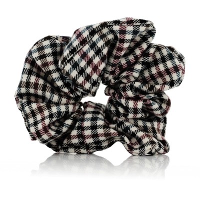 MURU satin scrunchie hair band - checkered pattern
