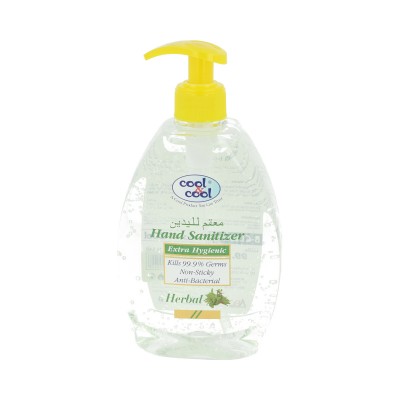 Cool & Cool Disinfectant antibacterial gel Herbal (60% Alcohol) 500 ml