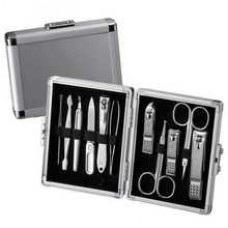 Manicure set Silver case - 11 tools