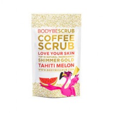 Tahiti Meloun Coffee Scrub Shimmer Gold - Kávový peeling s třpytivým efektem